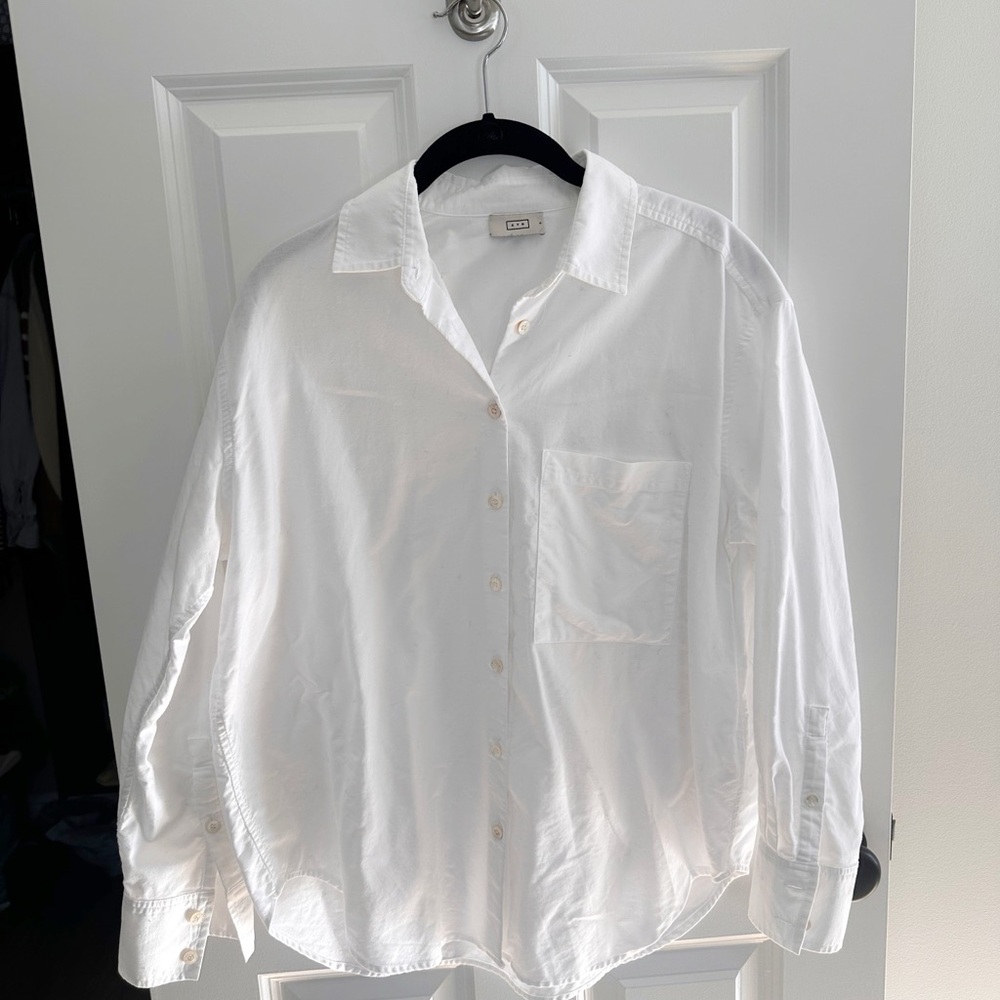 AYR The Deep End White Button Down Shirt - Picture 7 of 7